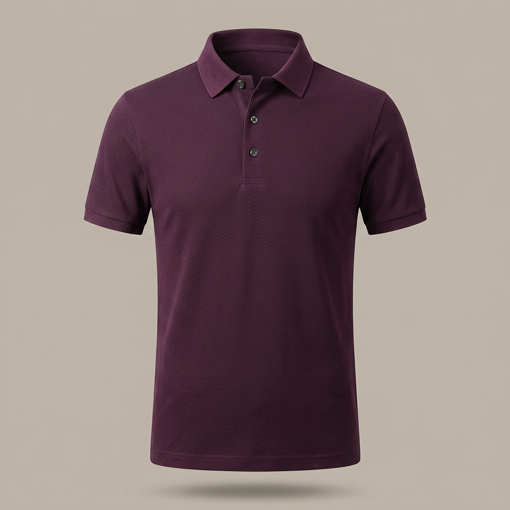 Classic cotton golf polo studio product shot