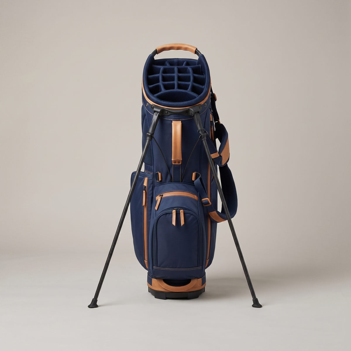 Fairway 14 Hybrid Stand Bag in navy and tan