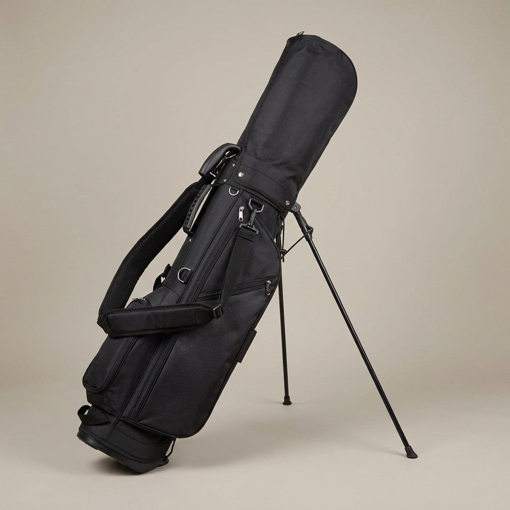 Lightweight golf sunday bag studio product shot