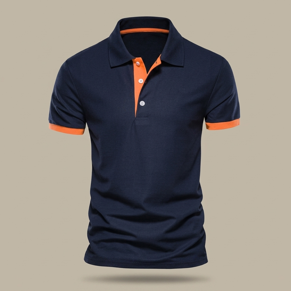 Men's classic-fit golf polo studio product shot