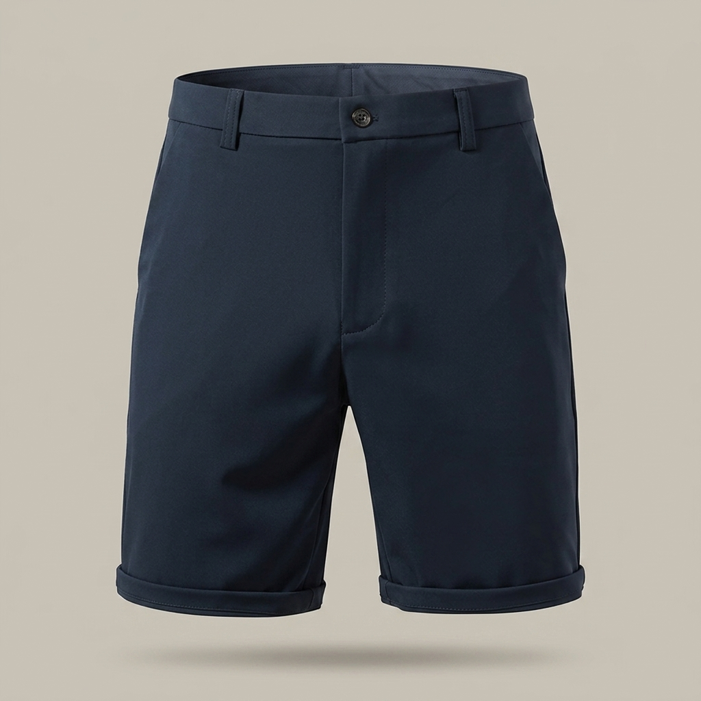 Stretch bermuda golf shorts studio product shot