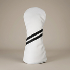 Striped golf headcover studio product shot