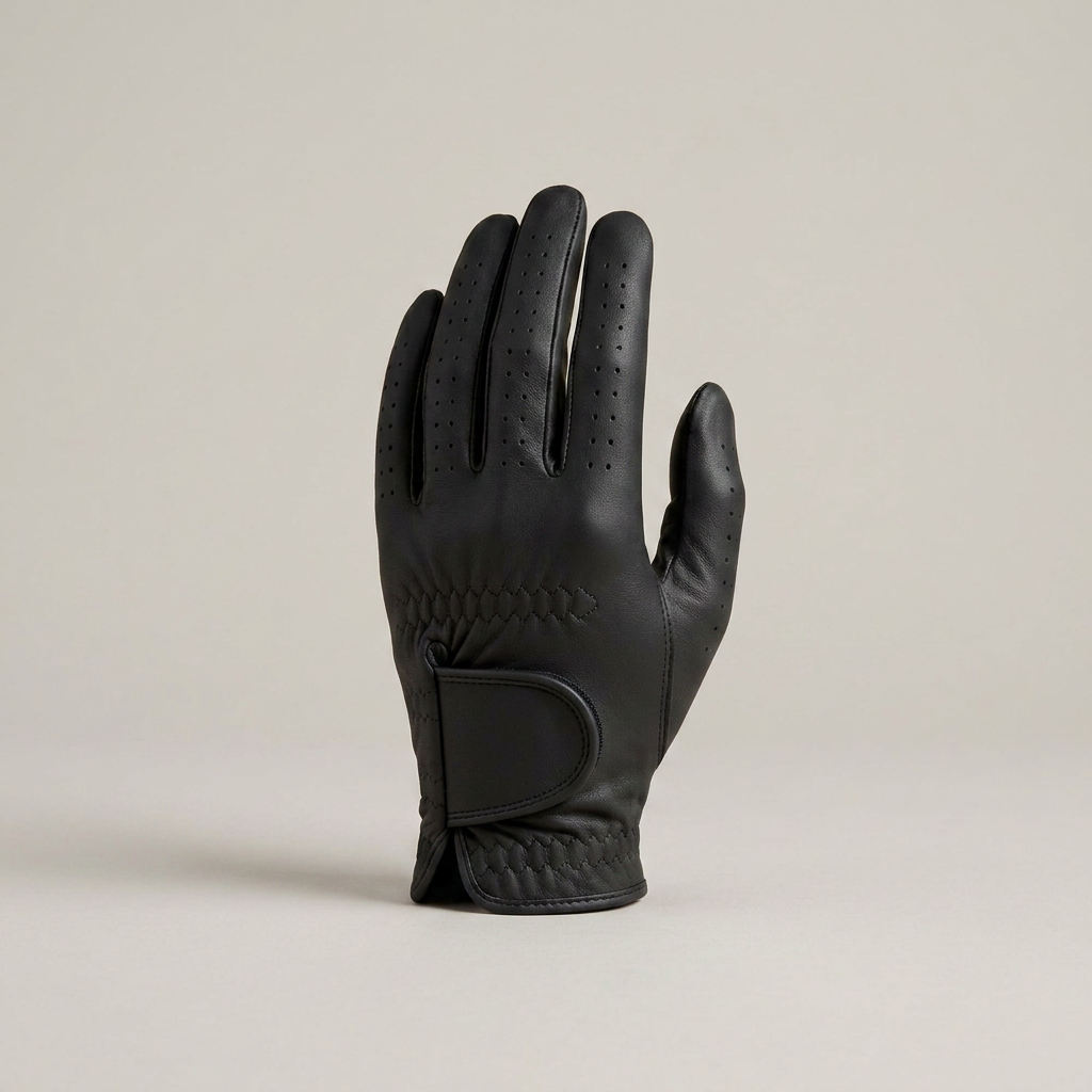 Tour Cabretta Leather Golf Glove Black