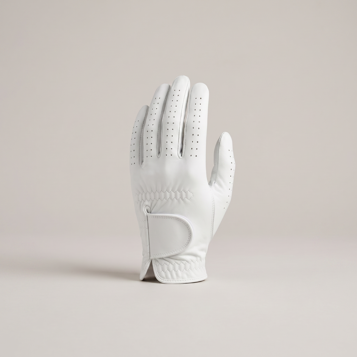 Tour Cabretta Leather Golf Glove in white