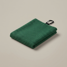 Waffle golf towel with carabiner studio product shot